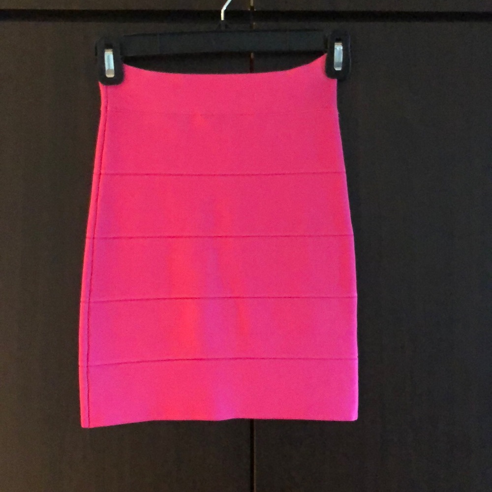 Pink Bandage Mini Skirt
